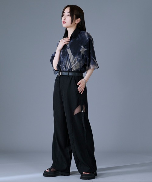 Ellno Loset(エルノロゼット)の「サイドシアーカットアウトパンツ(その他パンツ・メンズ・ブルーグリーン/ブラック・X-SMALL/LARGE/MEDIUM/SMALL)」の12枚目の写真