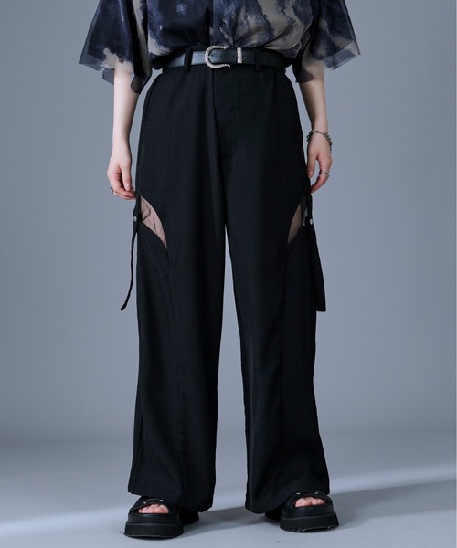 サイドシアーカットアウトパンツ（その他パンツ）｜Ellno Loset