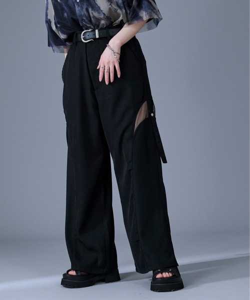 Ellno Loset(エルノロゼット)の「サイドシアーカットアウトパンツ(その他パンツ・メンズ・ブルーグリーン/ブラック・X-SMALL/LARGE/MEDIUM/SMALL)」の5枚目の写真