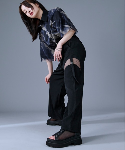 Ellno Loset(エルノロゼット)の「サイドシアーカットアウトパンツ(その他パンツ・メンズ・ブルーグリーン/ブラック・X-SMALL/LARGE/MEDIUM/SMALL)」の9枚目の写真