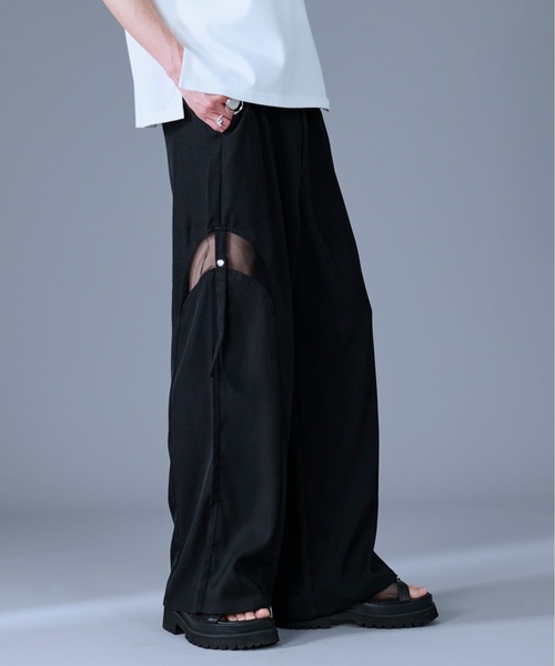 Ellno Loset(エルノロゼット)の「サイドシアーカットアウトパンツ(その他パンツ・メンズ・ブルーグリーン/ブラック・X-SMALL/LARGE/MEDIUM/SMALL)」の16枚目の写真