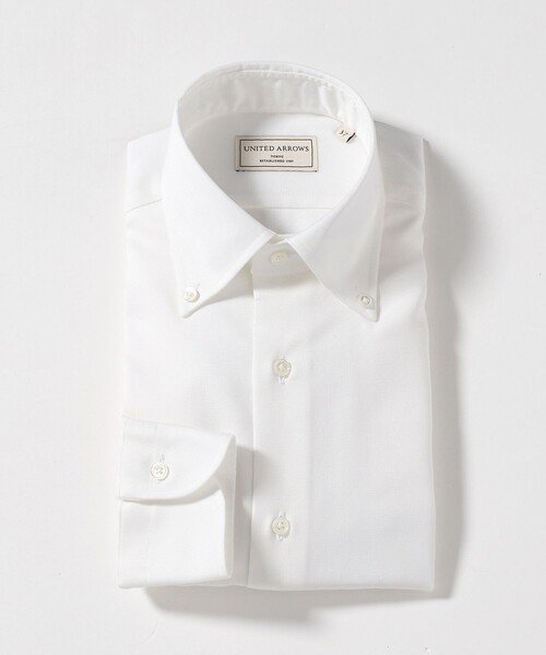 UNITED ARROWS(ユナイテッドアローズ)の「イージーケア AG パナマ イタリアン ボタンダウン シャツ -抗菌防臭・通気性-(ビジネスシャツ・メンズ・ライトブルー/ホワイト/イエロー・38cm/39cm/41cm/40cm)」の2枚目の写真