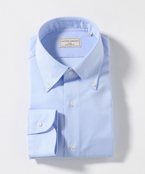 UNITED ARROWS(ユナイテッドアローズ)の「イージーケア AG パナマ イタリアン ボタンダウン シャツ -抗菌防臭・通気性-(ビジネスシャツ・メンズ・ライトブルー/ホワイト/イエロー・38cm/39cm/41cm/40cm)」の1枚目の写真