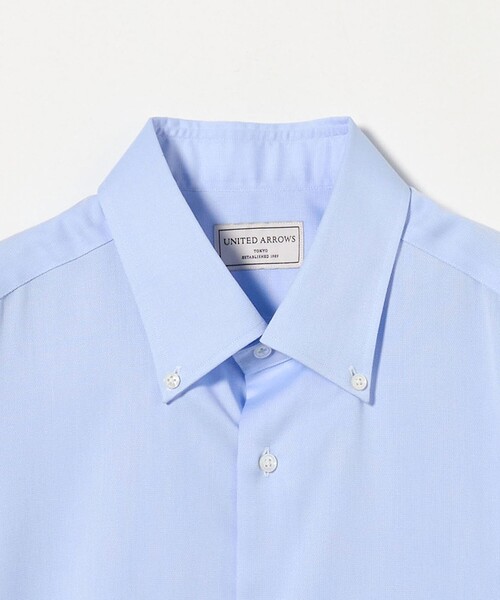 UNITED ARROWS(ユナイテッドアローズ)の「イージーケア AG パナマ イタリアン ボタンダウン シャツ -抗菌防臭・通気性-(ビジネスシャツ・メンズ・ライトブルー/ホワイト/イエロー・38cm/39cm/41cm/40cm)」の6枚目の写真