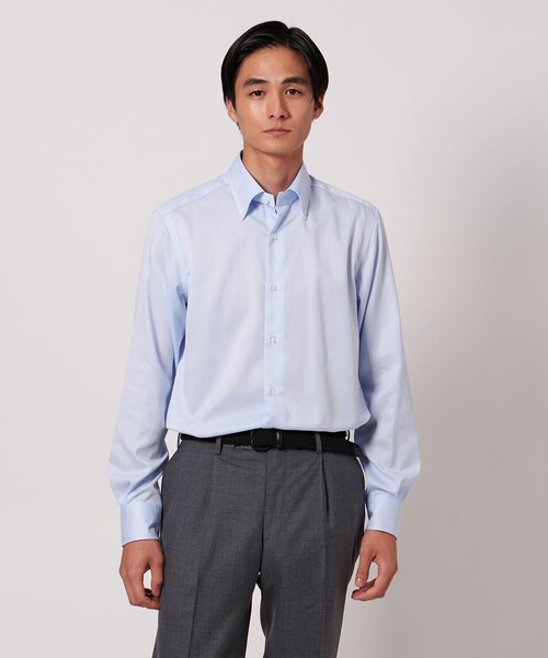 UNITED ARROWS(ユナイテッドアローズ)の「イージーケア AG パナマ イタリアン ボタンダウン シャツ -抗菌防臭・通気性-(ビジネスシャツ・メンズ・ライトブルー/ホワイト/イエロー・38cm/39cm/41cm/40cm)」の20枚目の写真