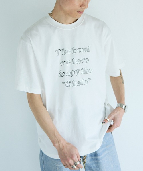 NOMINE（ノミネ）の「【ユニセックス】刺繍 ロゴ Tシャツ（Tシャツ/カットソー・レディース・ブラック/ホワイト系その他/レッド/チャコールグレー/ホワイト系その他2・MEDIUM/LARGE）」の2枚目の写真
