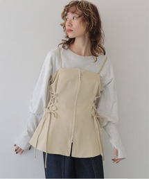 CLEIO | 【CLEIO】レースアップビスチェ LACE-UP BUSTIER/980-13615(キャミソール)