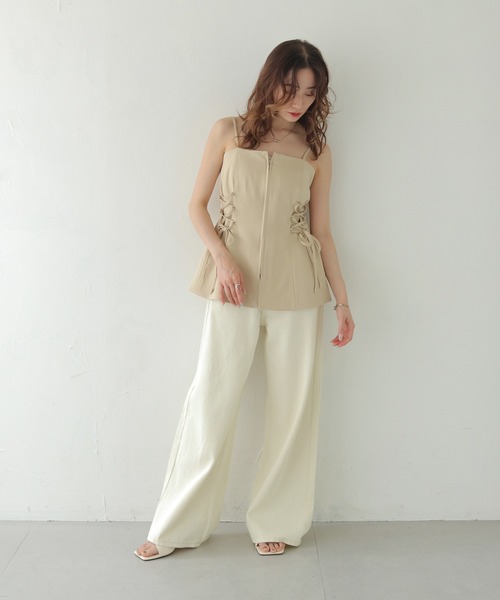 CLEIO（クレイオ）の「【CLEIO】レースアップビスチェ LACE-UP BUSTIER/980-13615（キャミソール・レディース・ブラウン/ベージュ・FREE）」の9枚目の写真