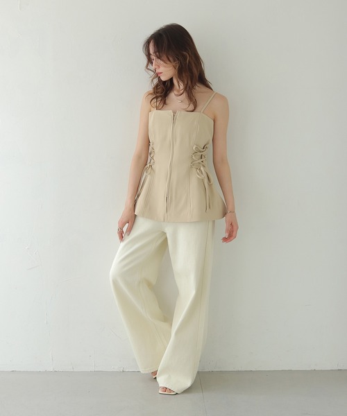 CLEIO（クレイオ）の「【CLEIO】レースアップビスチェ LACE-UP BUSTIER/980-13615（キャミソール・レディース・ブラウン/ベージュ・FREE）」の12枚目の写真