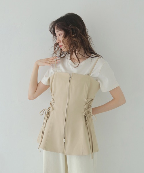 CLEIO（クレイオ）の「【CLEIO】レースアップビスチェ LACE-UP BUSTIER/980-13615（キャミソール・レディース・ブラウン/ベージュ・FREE）」の15枚目の写真