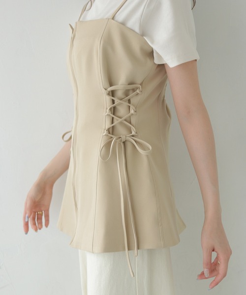 CLEIO（クレイオ）の「【CLEIO】レースアップビスチェ LACE-UP BUSTIER/980-13615（キャミソール・レディース・ブラウン/ベージュ・FREE）」の20枚目の写真