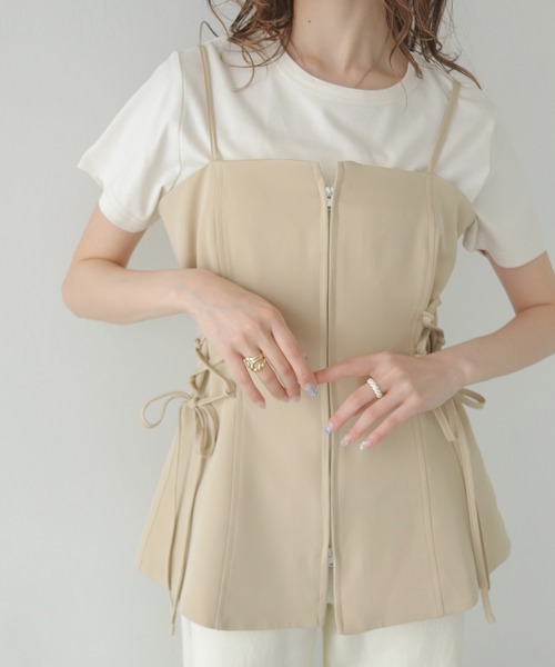 CLEIO（クレイオ）の「【CLEIO】レースアップビスチェ LACE-UP BUSTIER/980-13615（キャミソール・レディース・ブラウン/ベージュ・FREE）」の21枚目の写真