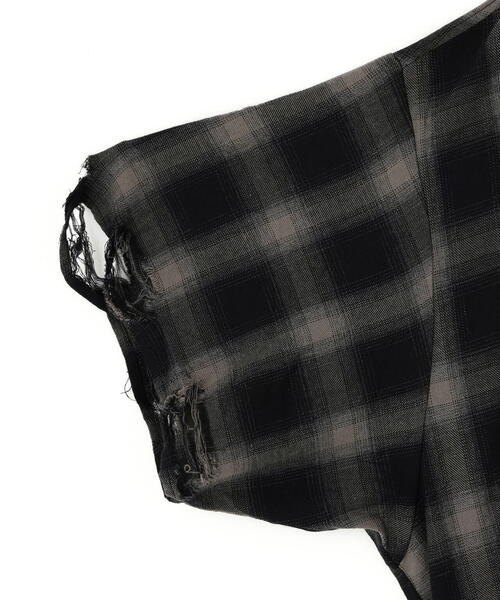 DANKE SCHON(ダンケシェーン)の「DankeSchon/ダンケシェーン/OMBRE CHECK DAMEGE S/S SHIRTS(シャツ/ブラウス・メンズ・ブラック/ブルー/レッド・M/L)」の19枚目の写真