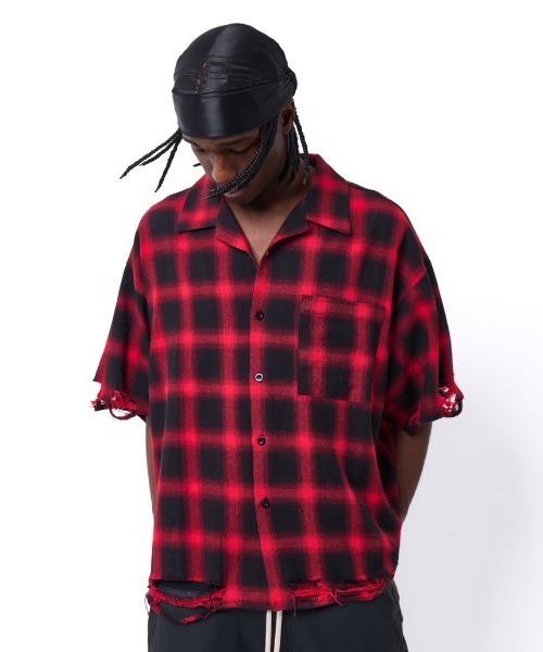 セール】DankeSchon/ダンケシェーン/OMBRE CHECK DAMEGE S/S