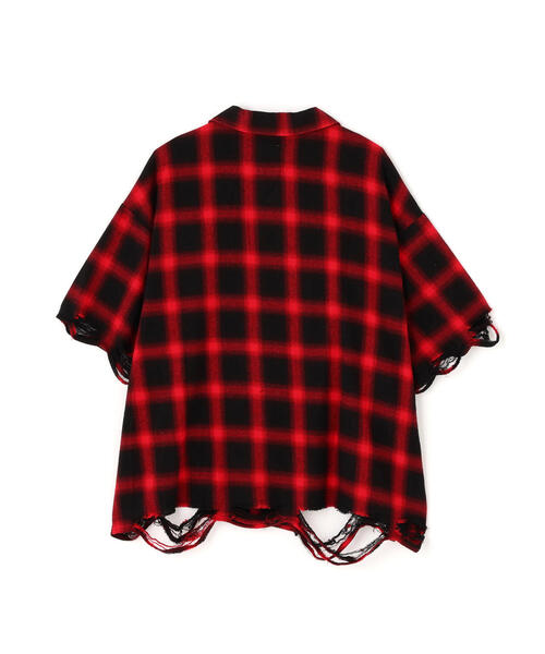 DANKE SCHON(ダンケシェーン)の「DankeSchon/ダンケシェーン/OMBRE CHECK DAMEGE S/S SHIRTS(シャツ/ブラウス・メンズ・ブラック/ブルー/レッド・M/L)」の5枚目の写真