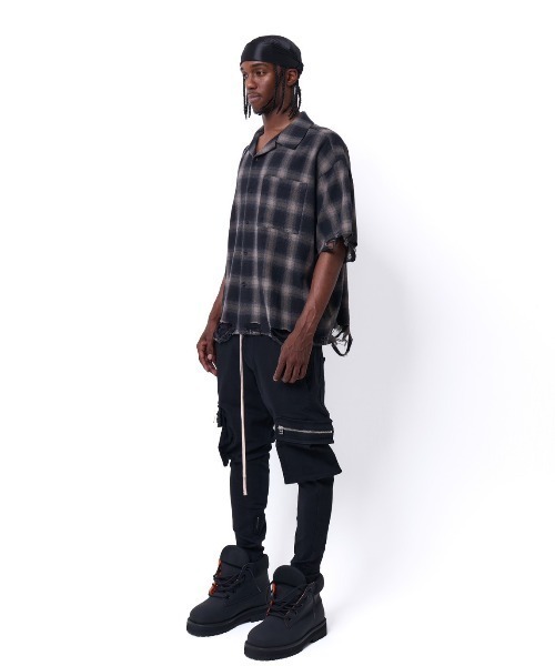 DANKE SCHON(ダンケシェーン)の「DankeSchon/ダンケシェーン/OMBRE CHECK DAMEGE S/S SHIRTS(シャツ/ブラウス・メンズ・ブラック/ブルー/レッド・M/L)」の7枚目の写真