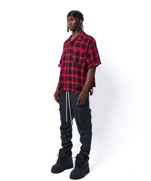 DANKE SCHON(ダンケシェーン)の「DankeSchon/ダンケシェーン/OMBRE CHECK DAMEGE S/S SHIRTS(シャツ/ブラウス・メンズ・ブラック/ブルー/レッド・M/L)」の10枚目の写真