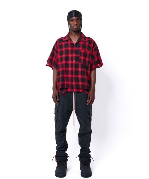 DANKE SCHON(ダンケシェーン)の「DankeSchon/ダンケシェーン/OMBRE CHECK DAMEGE S/S SHIRTS(シャツ/ブラウス・メンズ・ブラック/ブルー/レッド・M/L)」の11枚目の写真