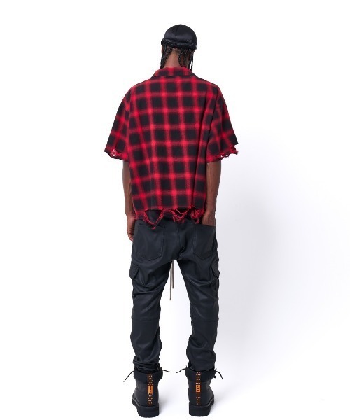 DANKE SCHON(ダンケシェーン)の「DankeSchon/ダンケシェーン/OMBRE CHECK DAMEGE S/S SHIRTS(シャツ/ブラウス・メンズ・ブラック/ブルー/レッド・M/L)」の12枚目の写真