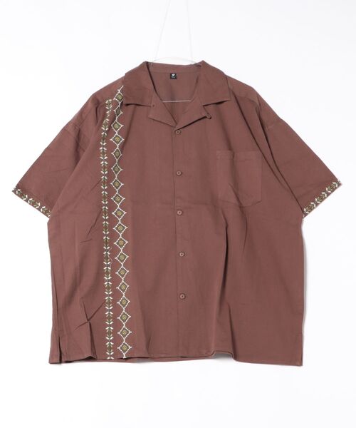 チャイハネ(チャイハネ)の「【チャイハネ】アジーンMEN'S刺繍シャツ(シャツ/ブラウス・メンズ・ホワイト/ベージュ・FREE)」の1枚目の写真