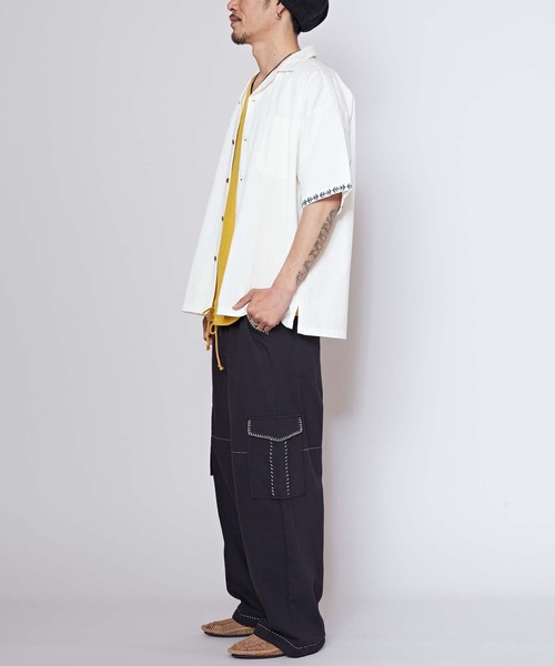 チャイハネ(チャイハネ)の「【チャイハネ】アジーンMEN'S刺繍シャツ(シャツ/ブラウス・メンズ・ホワイト/ベージュ・FREE)」の6枚目の写真