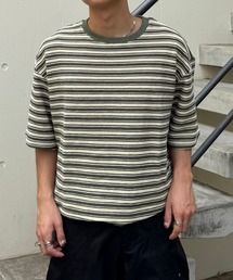 Gaphos （ガフォス）の「ドローコードボーダー半袖Tシャツ（Tシャツ/カットソー）」