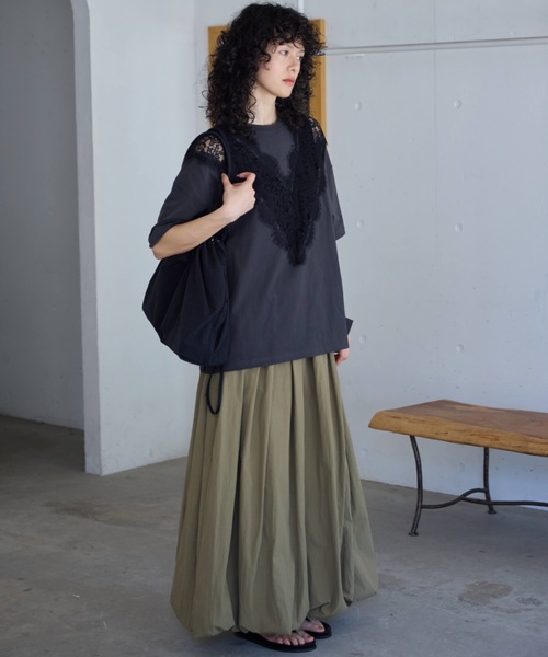 Libra Cue(リブラ キュー)の「レース切り替えカットソー(Tシャツ/カットソー・レディース・ブラック/グレー/ホワイト・FREE)」の16枚目の写真