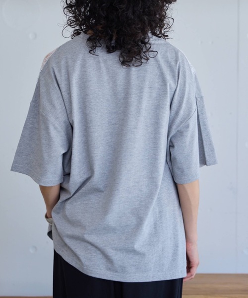 Libra Cue(リブラ キュー)の「レース切り替えカットソー(Tシャツ/カットソー・レディース・ブラック/グレー/ホワイト・FREE)」の20枚目の写真