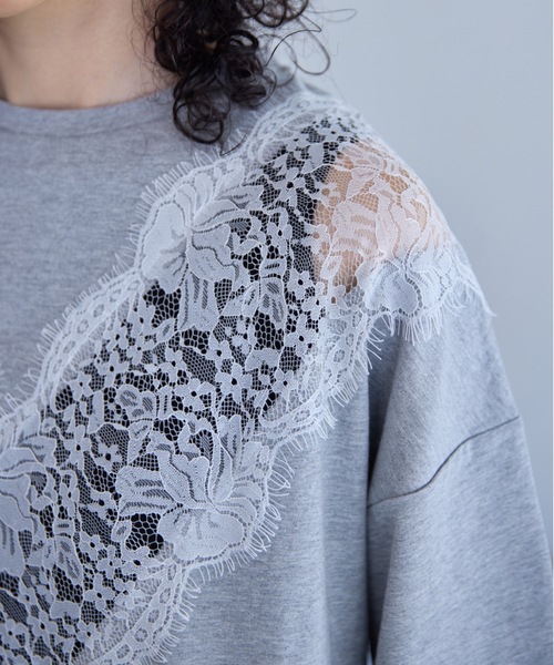 Libra Cue(リブラ キュー)の「レース切り替えカットソー(Tシャツ/カットソー・レディース・ブラック/グレー/ホワイト・FREE)」の21枚目の写真