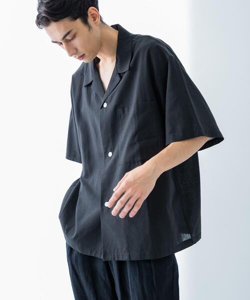URBAN RESEARCH(アーバンリサーチ)の「『UR TECH DRYLUXE』高機能リネンシャツジャケット(シャツ/ブラウス・メンズ・バーガンディー/スミクロ/ベージュ・MEDIUM/LARGE)」の6枚目の写真