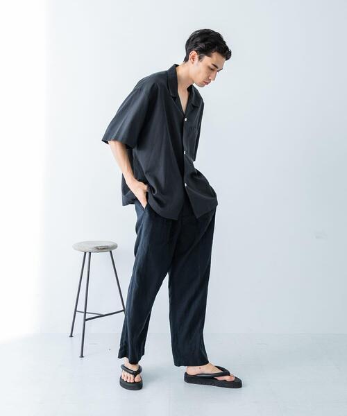 URBAN RESEARCH(アーバンリサーチ)の「『UR TECH DRYLUXE』高機能リネンシャツジャケット(シャツ/ブラウス・メンズ・バーガンディー/スミクロ/ベージュ・MEDIUM/LARGE)」の10枚目の写真