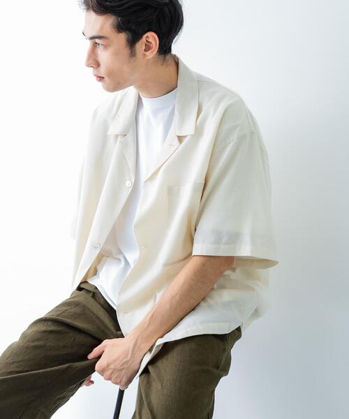 URBAN RESEARCH(アーバンリサーチ)の「『UR TECH DRYLUXE』高機能リネンシャツジャケット(シャツ/ブラウス・メンズ・バーガンディー/スミクロ/ベージュ・MEDIUM/LARGE)」の19枚目の写真