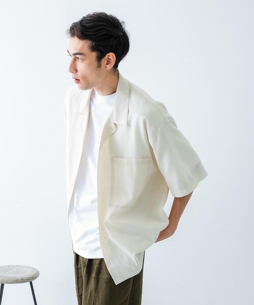 URBAN RESEARCH(アーバンリサーチ)の「『UR TECH DRYLUXE』高機能リネンシャツジャケット(シャツ/ブラウス・メンズ・バーガンディー/スミクロ/ベージュ・MEDIUM/LARGE)」の22枚目の写真