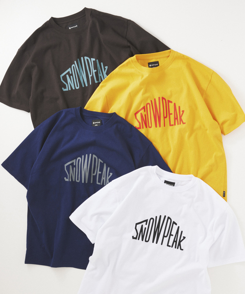 Snow Peak（スノーピーク）の「SNOWPEAK / スノーピーク 別注 ”トラペゾイド” ロゴTシャツ（Tシャツ/カットソー・メンズ・チャコールグレー/ホワイト/ネイビー/イエロー・SMALL/MEDIUM/LARGE）」の5枚目の写真