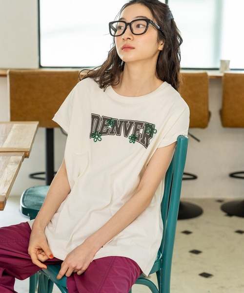 niko and...(ニコアンド)の「アソートフレンチTシャツ(Tシャツ/カットソー・レディース・チャコール/ネイビー/ピンク/オフホワイト・MEDIUM/LARGE)」の7枚目の写真