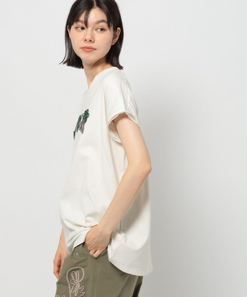 niko and...(ニコアンド)の「アソートフレンチTシャツ(Tシャツ/カットソー・レディース・チャコール/ネイビー/ピンク/オフホワイト・MEDIUM/LARGE)」の13枚目の写真
