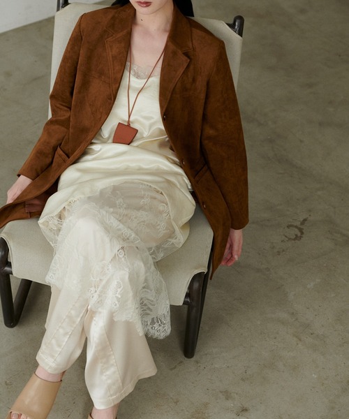 LARUTA（ラルータ）の「【LARUTA】レース切替キャミワンピース（ワンピース・レディース・アイボリー/ブラック/グレイッシュベージュ・FREE）」の7枚目の写真