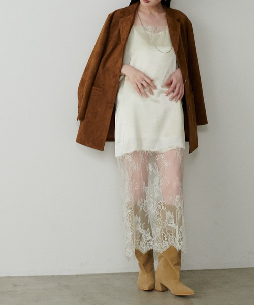 LARUTA（ラルータ）の「【LARUTA】レース切替キャミワンピース（ワンピース・レディース・アイボリー/ブラック/グレイッシュベージュ・FREE）」の17枚目の写真