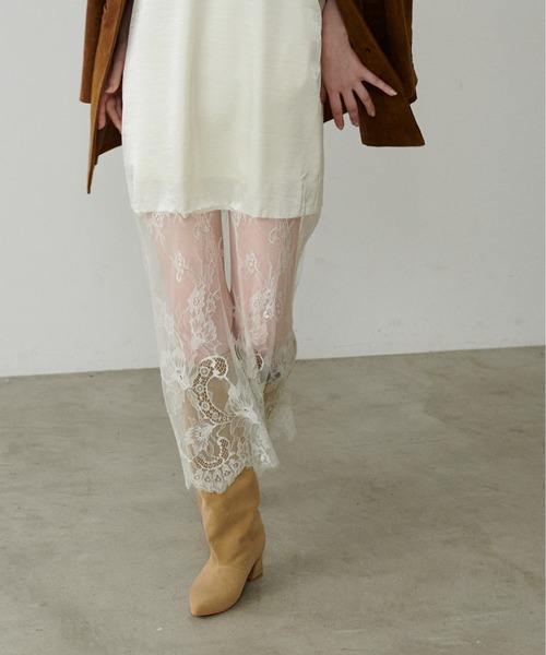 LARUTA（ラルータ）の「【LARUTA】レース切替キャミワンピース（ワンピース・レディース・アイボリー/ブラック/グレイッシュベージュ・FREE）」の15枚目の写真