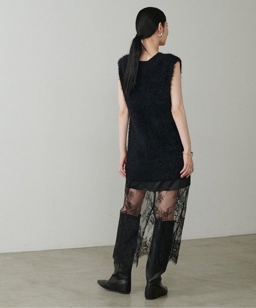 LARUTA（ラルータ）の「【LARUTA】レース切替キャミワンピース（ワンピース・レディース・アイボリー/ブラック/グレイッシュベージュ・FREE）」の11枚目の写真