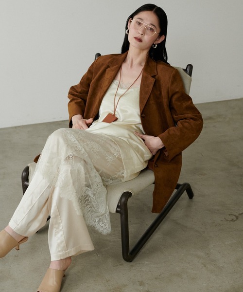 LARUTA（ラルータ）の「【LARUTA】レース切替キャミワンピース（ワンピース・レディース・アイボリー/ブラック/グレイッシュベージュ・FREE）」の20枚目の写真