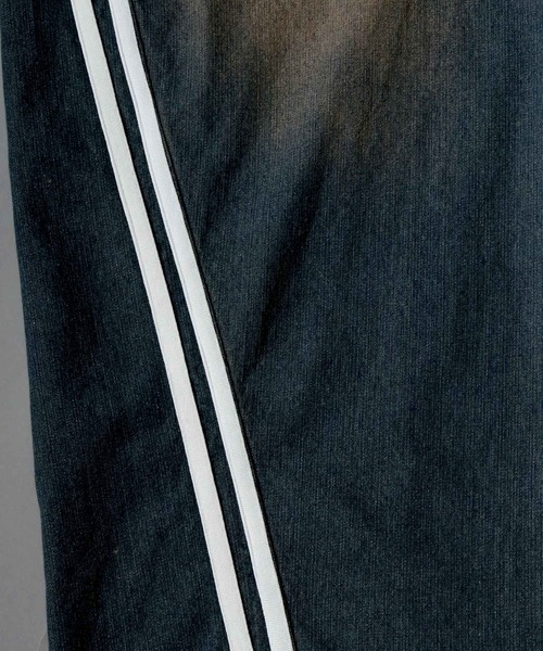 SITRY(シトリー)の「Side Line Curve Silhouette Denim Pants/サイドライン カーブデニムパンツ ワイドデニムパンツ(デニムパンツ・メンズ・サックスブルー/ブラック/ブルー・M/L)」の10枚目の写真