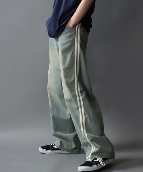SITRY(シトリー)の「Side Line Curve Silhouette Denim Pants/サイドライン カーブデニムパンツ ワイドデニムパンツ(デニムパンツ・メンズ・サックスブルー/ブラック/ブルー・M/L)」の19枚目の写真