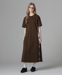 PLEATED CAMO MIX GATHER POCKET ONE PIECE/プリーツカモミックスギャザーポケットワンピース