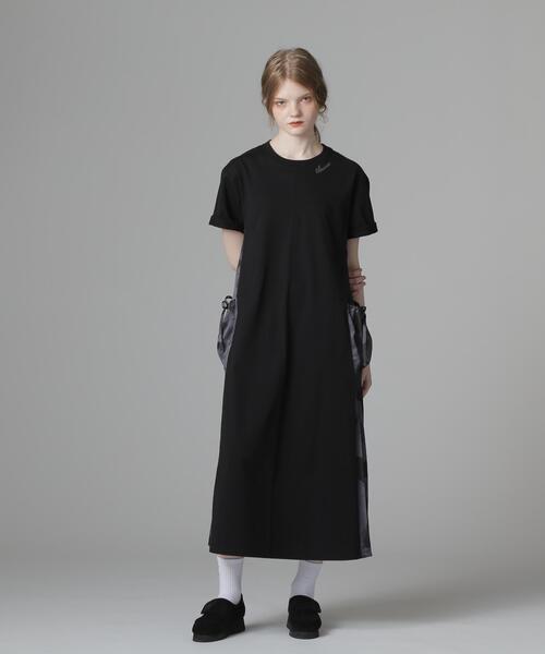 AVIREX(アヴィレックス)の「PLEATED CAMO MIX GATHER POCKET ONE PIECE/プリーツカモミックスギャザーポケットワンピース(ワンピース・レディース・ブラック/オリーブ系/ブラウン・F)」の1枚目の写真