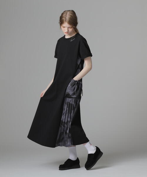 *AVIREX* プリーツカモミックス ギャザーポケットワンピース PLEATED CAMO MIX GATHER POCKET ONE PIECE/プリーツカモ