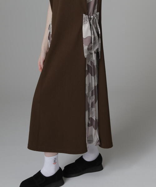 AVIREX(アヴィレックス)の「PLEATED CAMO MIX GATHER POCKET ONE PIECE/プリーツカモミックスギャザーポケットワンピース(ワンピース・レディース・ブラック/オリーブ系/ブラウン・F)」の18枚目の写真