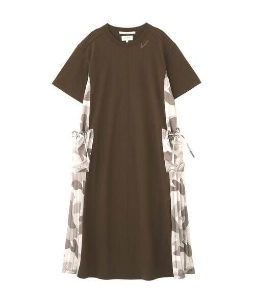 AVIREX(アヴィレックス)の「PLEATED CAMO MIX GATHER POCKET ONE PIECE/プリーツカモミックスギャザーポケットワンピース(ワンピース・レディース・ブラック/オリーブ系/ブラウン・F)」の19枚目の写真