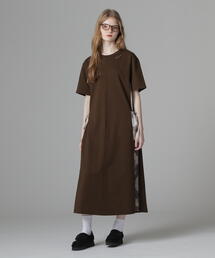 AVIREX（アヴィレックス）の「PLEATED CAMO MIX GATHER POCKET ONE PIECE/プリーツカモミックスギャザーポケットワンピース（ワンピース）」