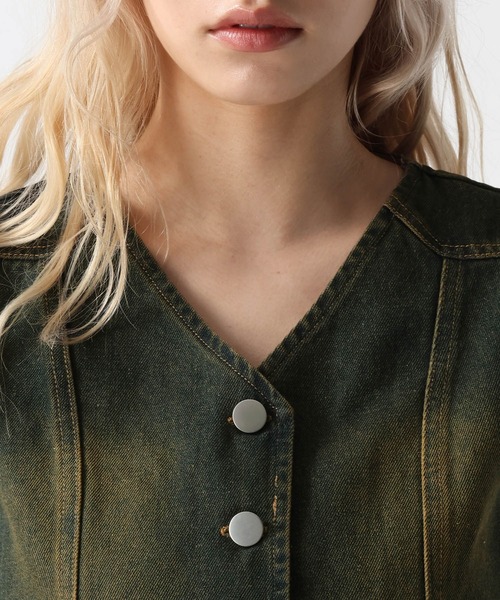 FOREVER 21（フォーエバー トゥエンティーワン）の「【2025SS】デニムコンパクトジレ（ベスト・レディース・ブルー系その他4・FREE）」の10枚目の写真